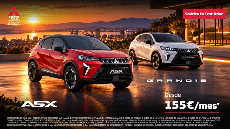 Tu próximo Mitsubishi desde 155€/mes*